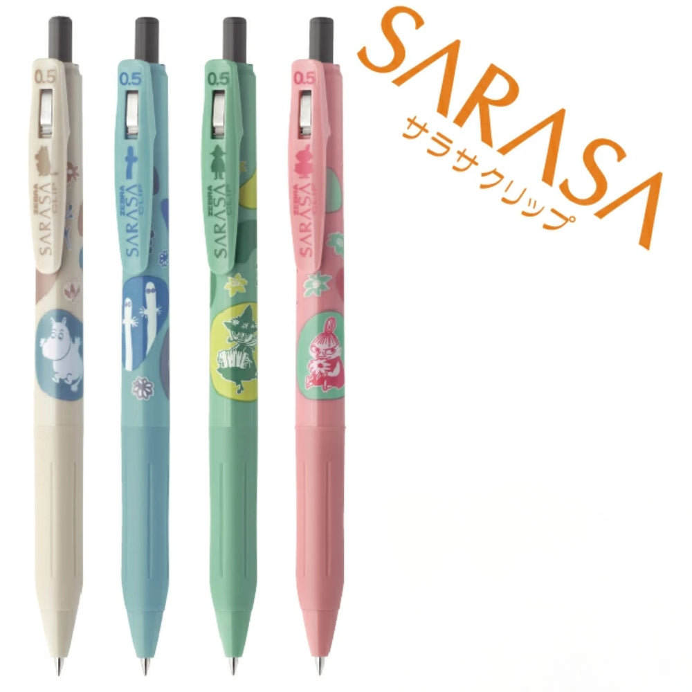 Zebra Sarasa Clip & Sarasa Grand Moomin Japan Limited Edition Gel Ballpoint Pen 0.5mm JJ29-MM-BK1 JJ29-MM-BK2 JJ29-MM-BK