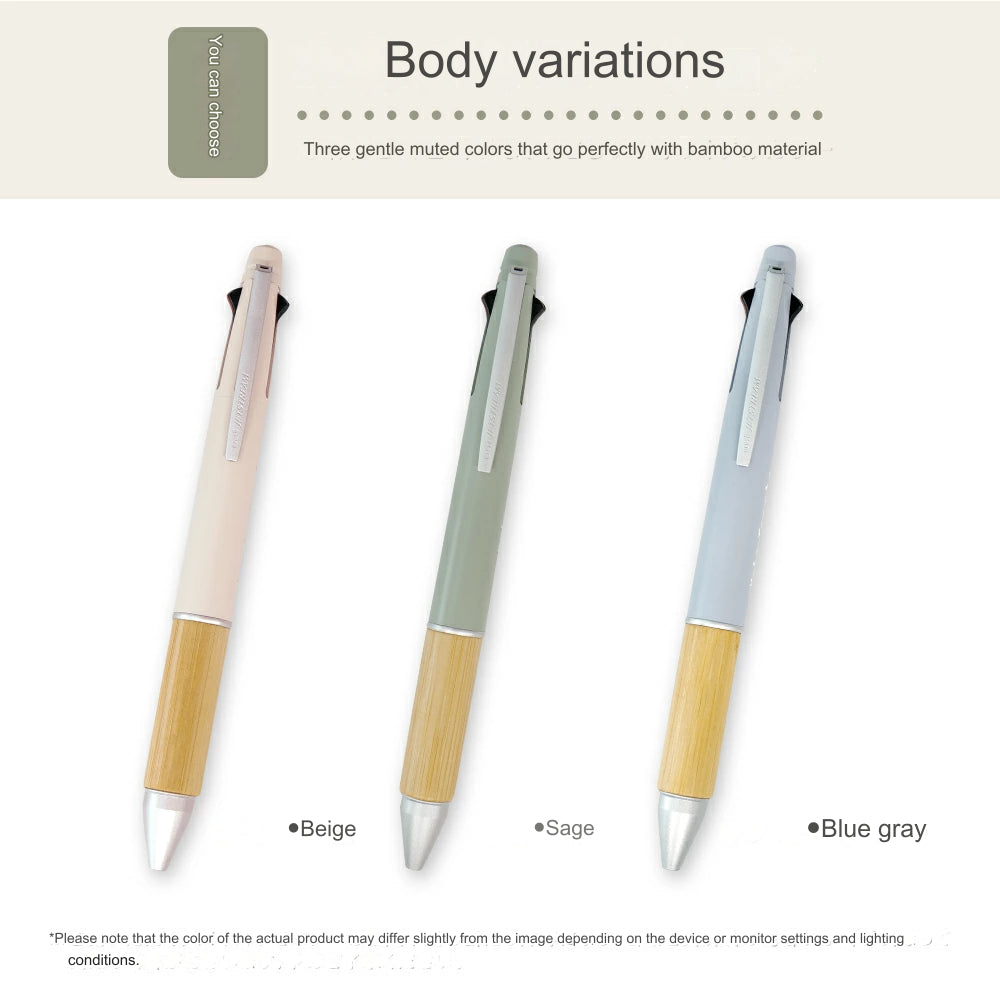 Uni Jetstream 4in1 Bamboo Multifunction Ballpoint Pen + Pencil 0.5 mm MSXE5-2000B-05