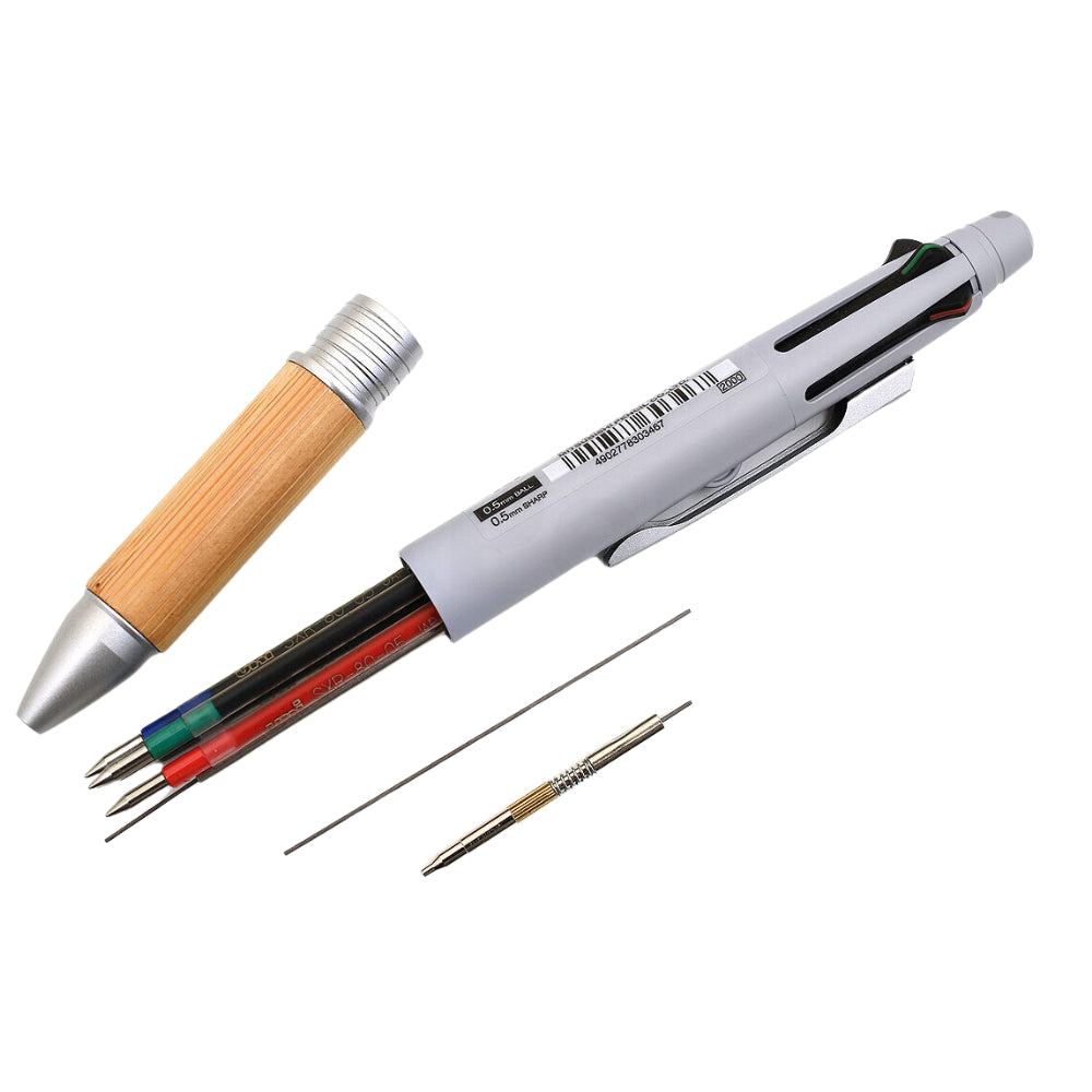 Uni Jetstream 4in1 Bamboo Multifunction Ballpoint Pen + Pencil 0.5 mm MSXE5-2000B-05