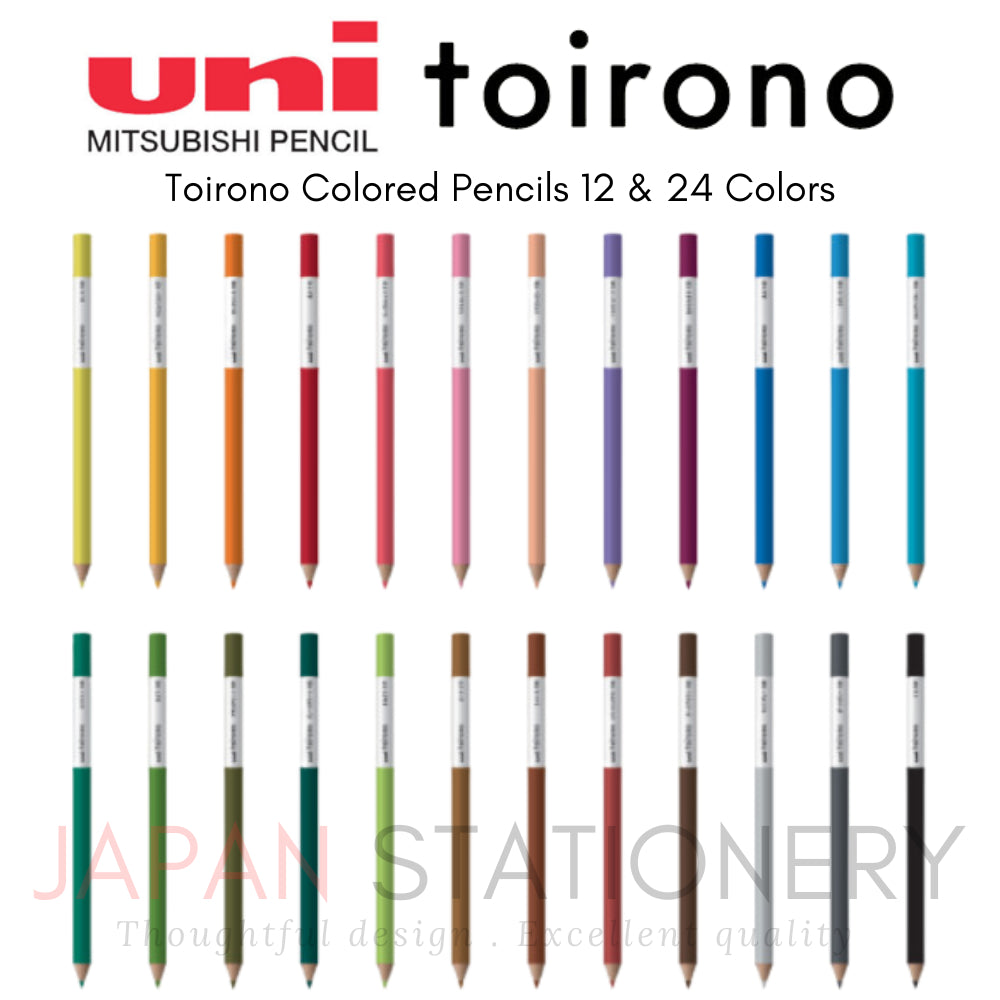Uni Mitsubishi Toirono Colored Pencils 12 & 24 Colors TR12C TR24C