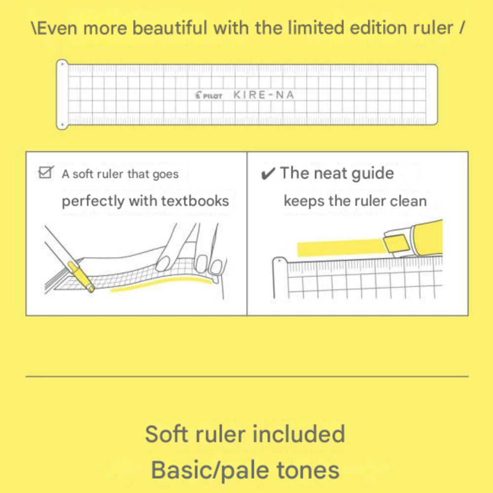 Pilot Kire-Na Marker Pen 5-Color Set with Ruler Limited Edition SKIWR24-1-5C1 SKIWR24-1-5C2