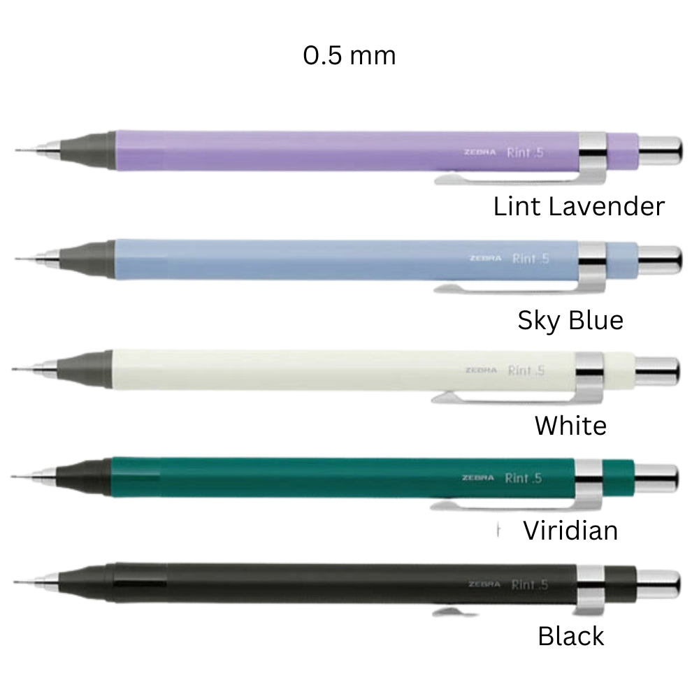 Zebra Sharp Rinto Japan Limited Edition Mechanical Pencil 0.3/0.5 mm P-MAS130-RLV P-MAS130-ABL P-MAS130-MG P-MAS130-W