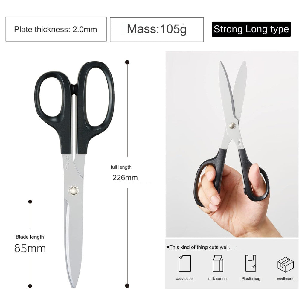 Kokuyo Hasa-003 High Quality Scissors For Paper And Crafts, Fine Pointed Kai Blade Black HASA-001 HASA-002 HASA-003