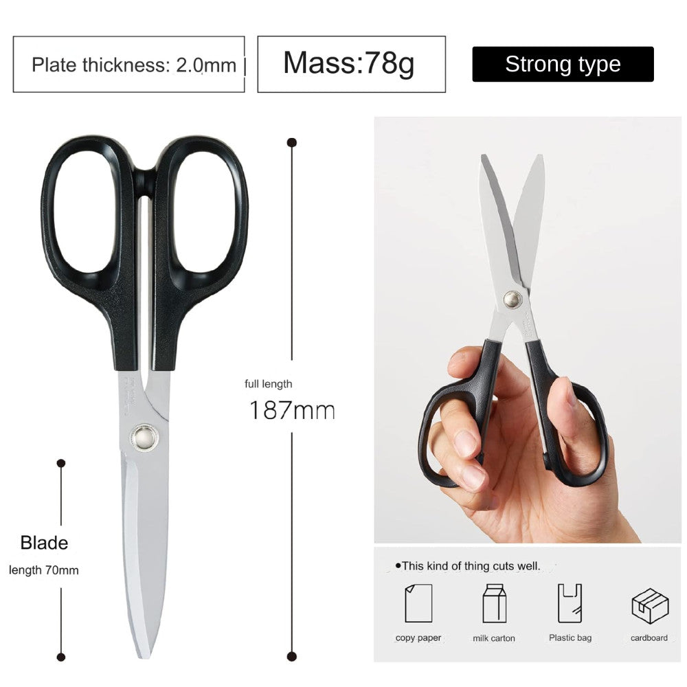 Kokuyo Hasa-003 High Quality Scissors For Paper And Crafts, Fine Pointed Kai Blade Black HASA-001 HASA-002 HASA-003