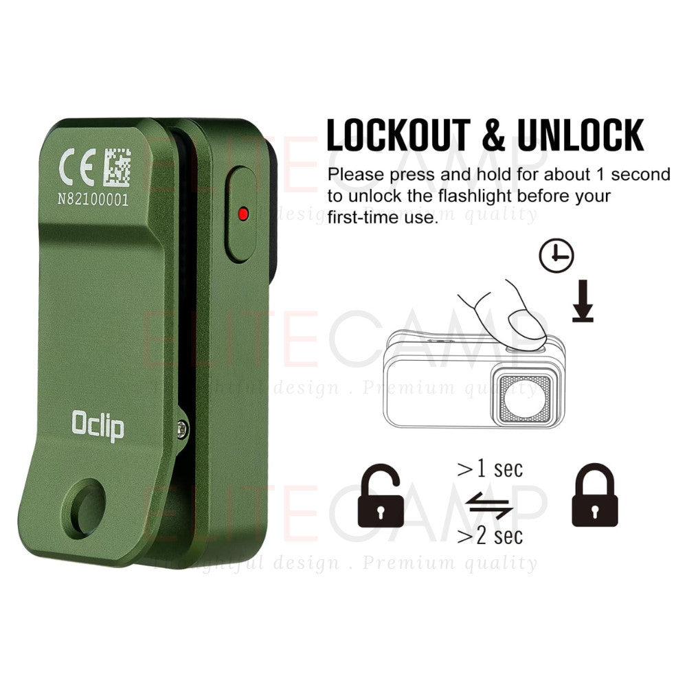 Olight Oclip Rechargable EDC Flashlight White & Red Light