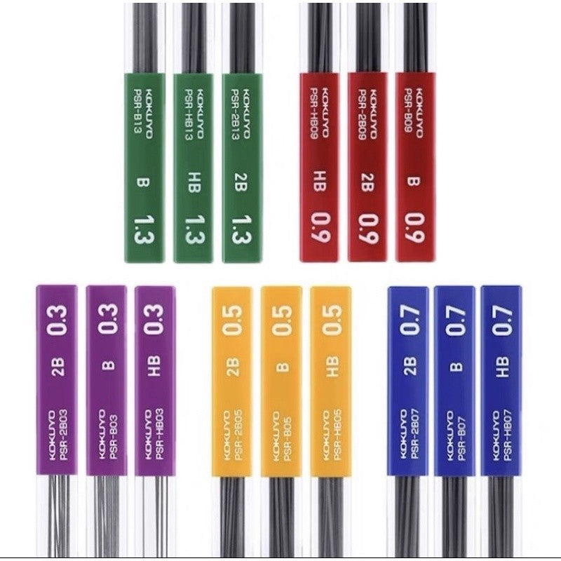 KOKUYO Enpitsu Sharp Mechanical Pencil Lead - HB / B / 2B ( 0.3 / 0.5 / 0.7 / 0.9 / 1.3 mm ) PSR-2B03-1P PSR-B03-1P