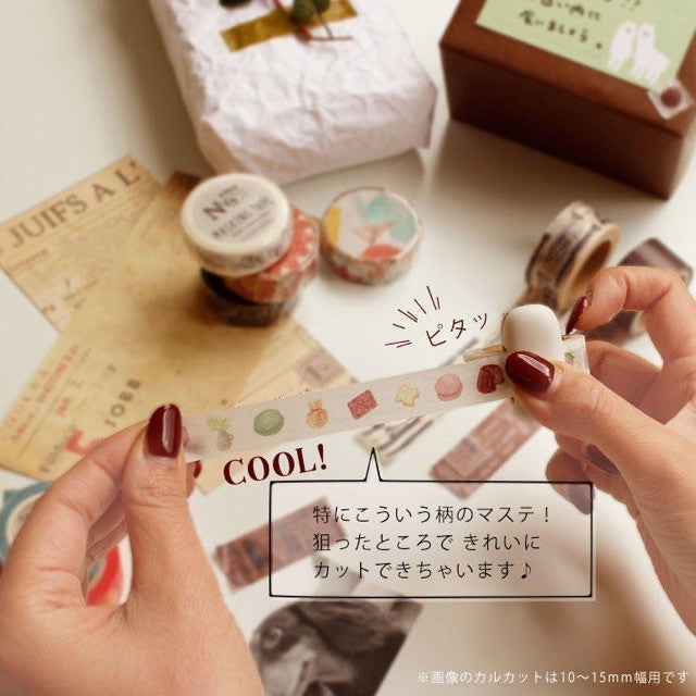 Kokuyo Karu Cut Washi Tape Cutter - Clip -10-15mm / 20-25 mm T-SM400LB T-SM400LG T-SM400LP T-SM400W T-SM401LB T-SM401LG