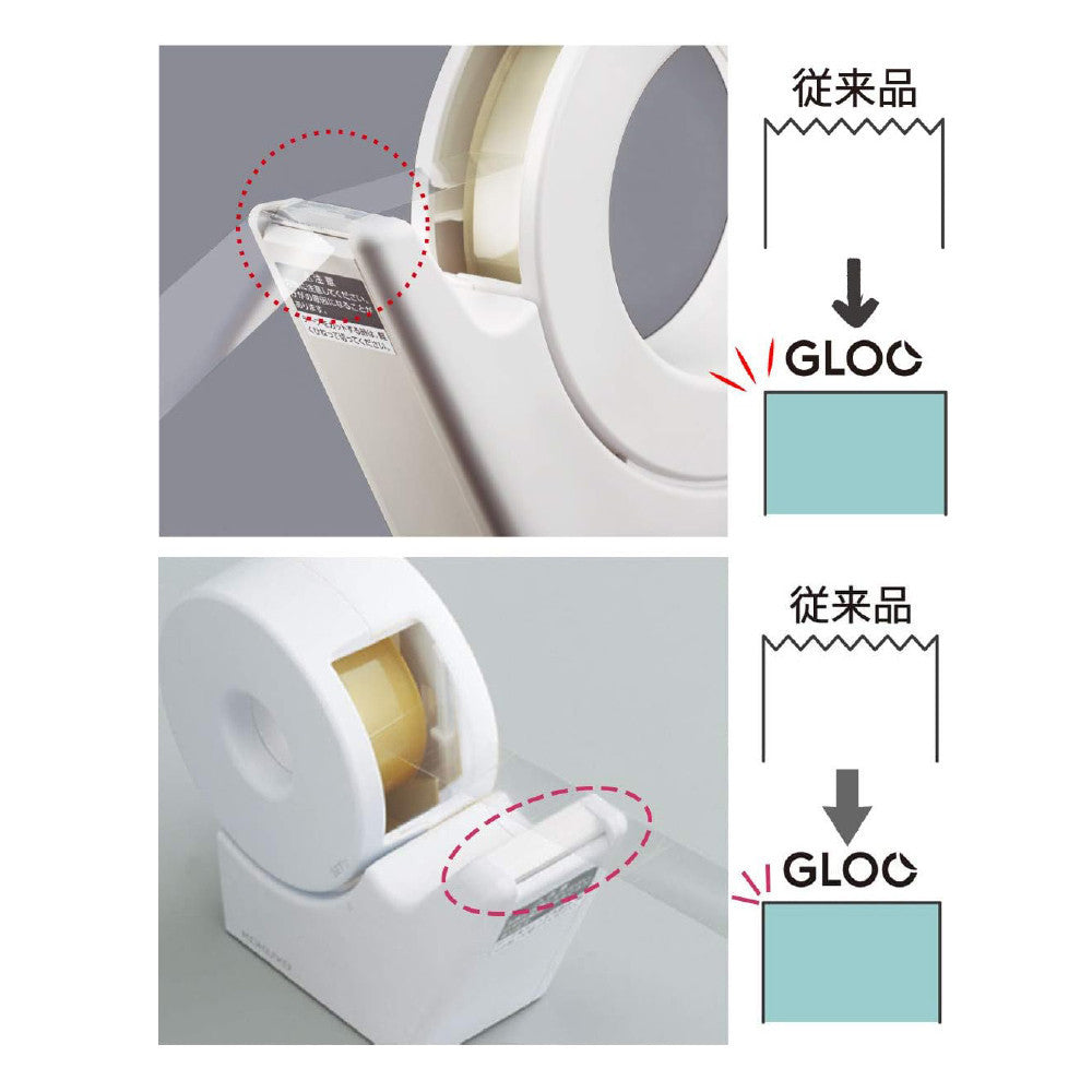 KOKUYO GLOO Tape Dispenser Tape Cutter with Suction Cup Small Large T-GM500NW T-GM510W
