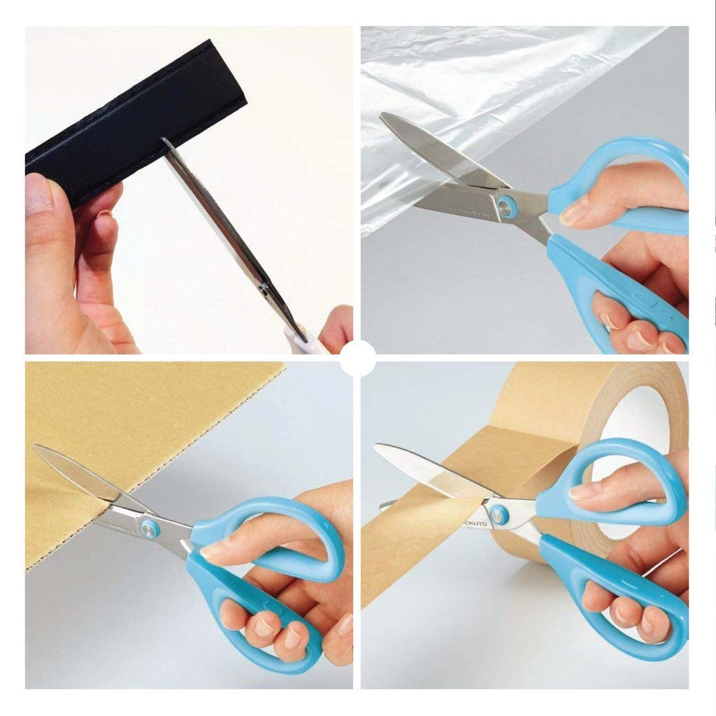 Kokuyo Hasa-P280 Saxa Glueless 4x Sharp Scissors with Safety Cap HASA-P280B P280G P280R P280W P280Y