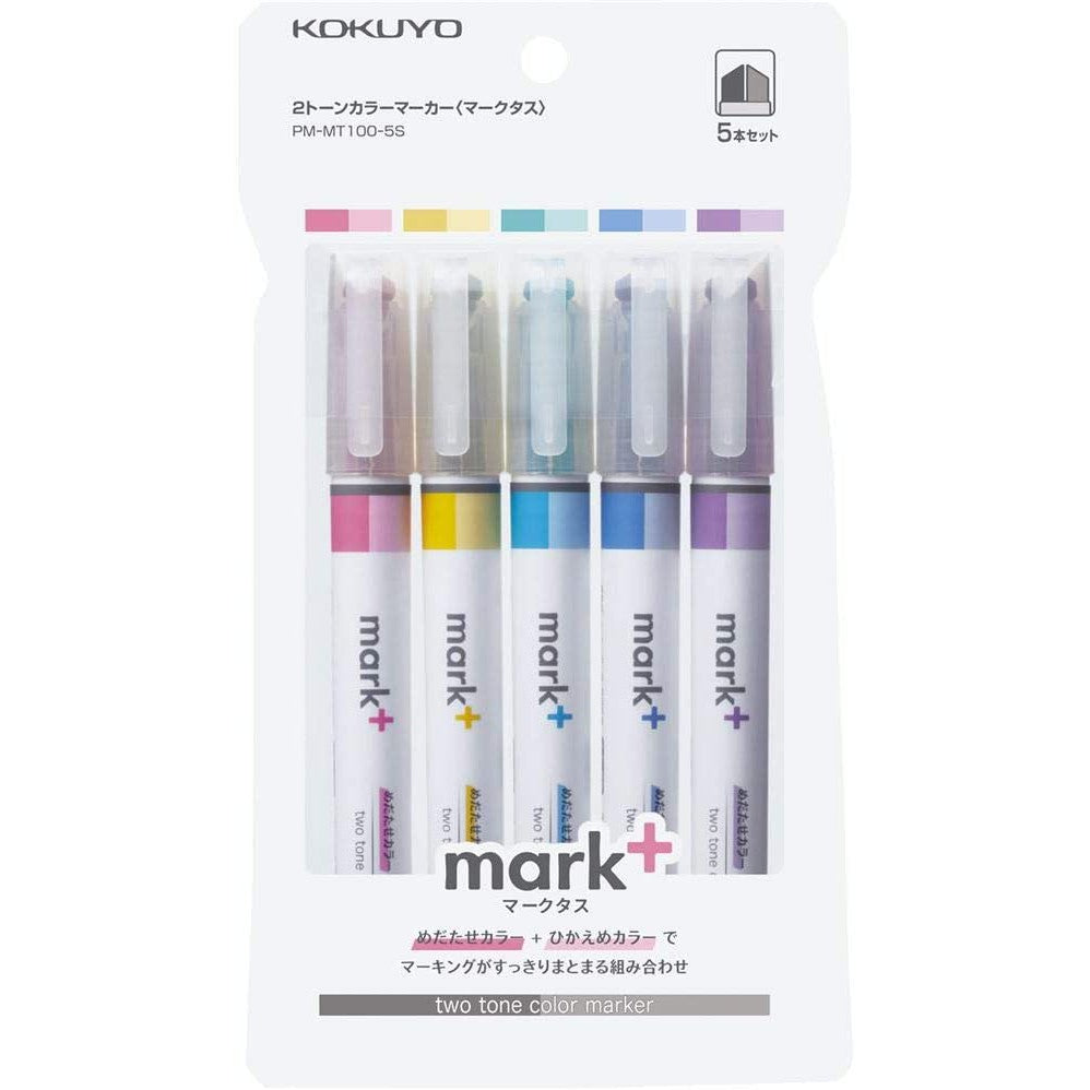 Kokuyo Mark+ Two Tone Color Marker PM-MT100-5S