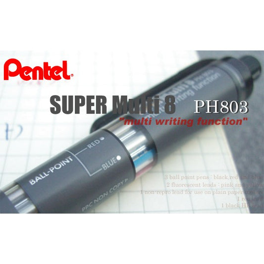 Pentel Super Multi 8 0.7 mm Ballpoint Pen 2 mm Lead Holder (japan import) Multi8 PH803