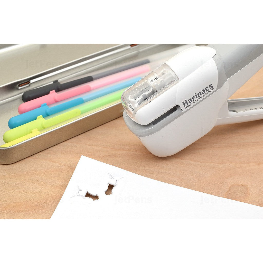 Kokuyo Harinacs Staplerless Stapler Gun-Type Paper Press 10 Sheets SLN-MSH110D SLN-MSH110G SLN-MSH110LB SLN-MSH110W