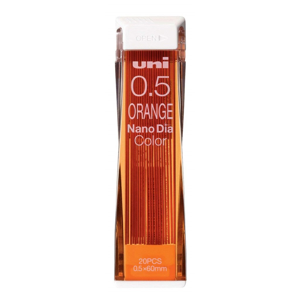 Uni Nano Diamond Color Erasable Lead - 0.5 mm - Orange Green Red Mint Blue Pink