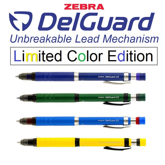 Limited Edition - Zebra DelGuard Type Lx Mechanical Pencil - Metal Grip