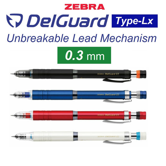 Zebra DelGuard Metal Grip Type-Lx Anti-break Core Mechanical Pencil (0.3mm)