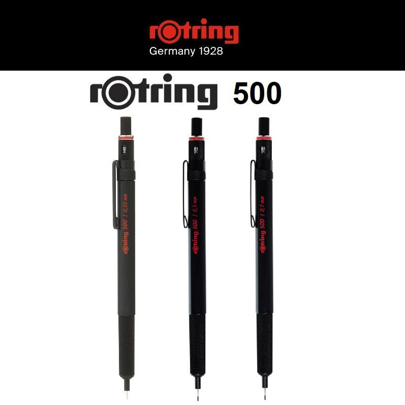 Rotring 500 Drafting Mechanical Pencil Black Body (0.35mm, 0.5mm, 0.7mm) rotring