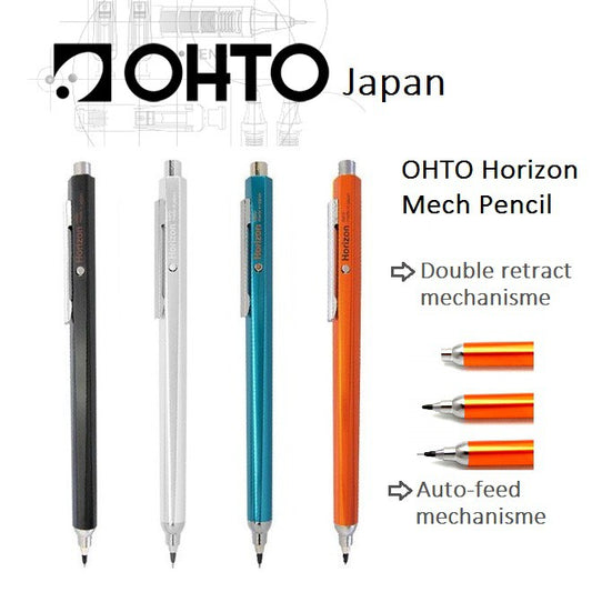 OHTO Horizon Auto-feed & Double retract - Aluminum Body Mechanical Pencil