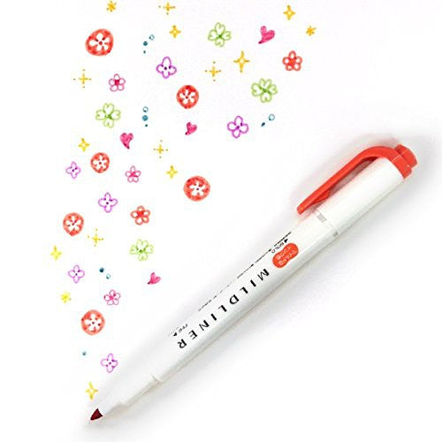 Original Japan Zebra Mildliner Double Sided Highlighter - 15 Colors Value Bundle