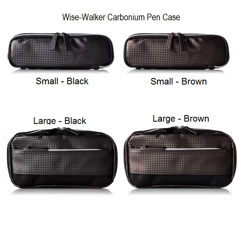 Nomadic's Wise-Walker Carbonium Japanese Premium Pen Case PF-03 Large PF-05 Small Black Brown