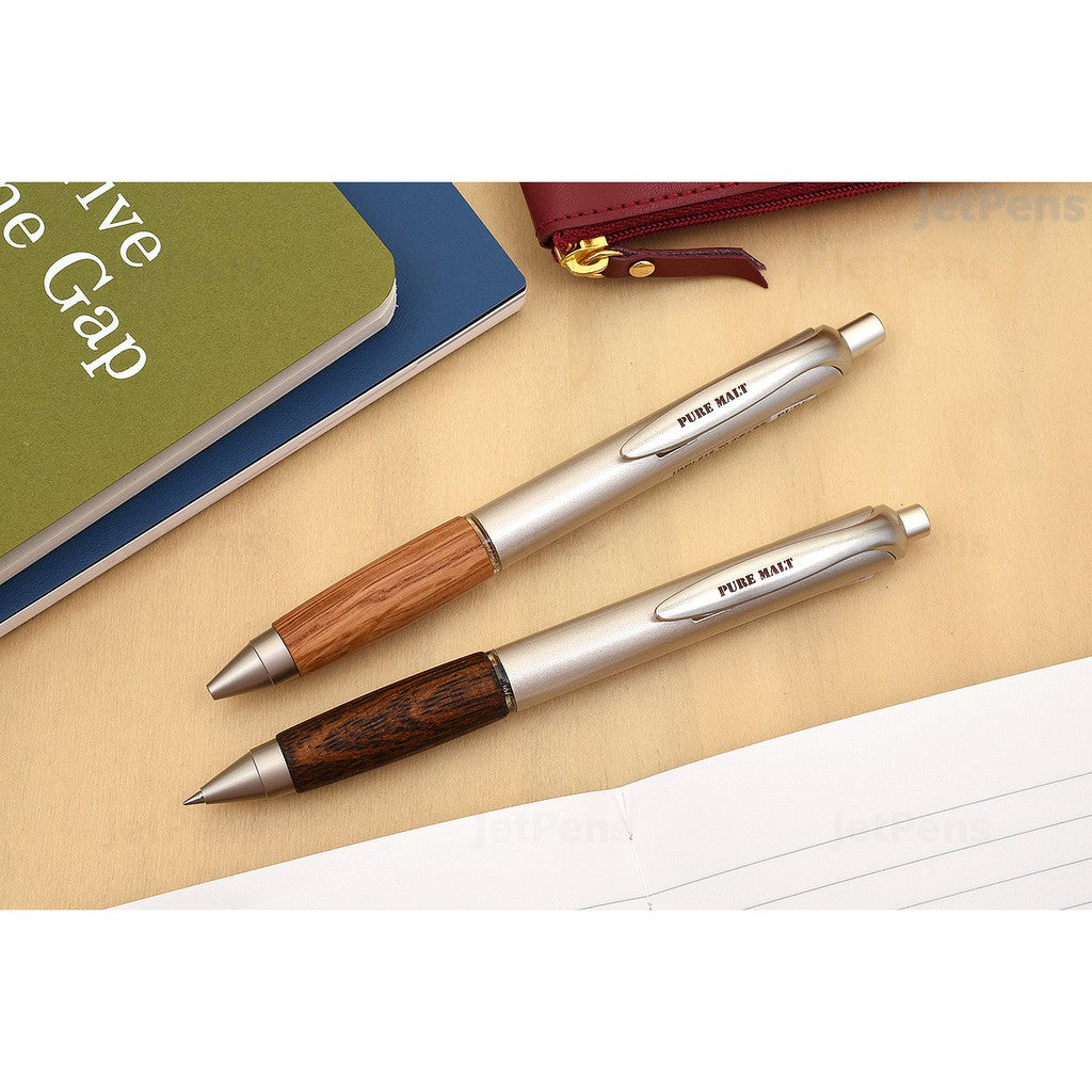 Uni Pure Malt Glossy Gel Pen - 0.5 mm - Dark / Light Brown Wood Grip Uni-ball