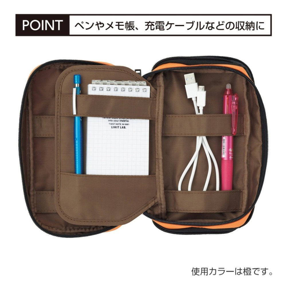 Original Lihit Lab Pen / Pencil Case - Book Type XL (Double)