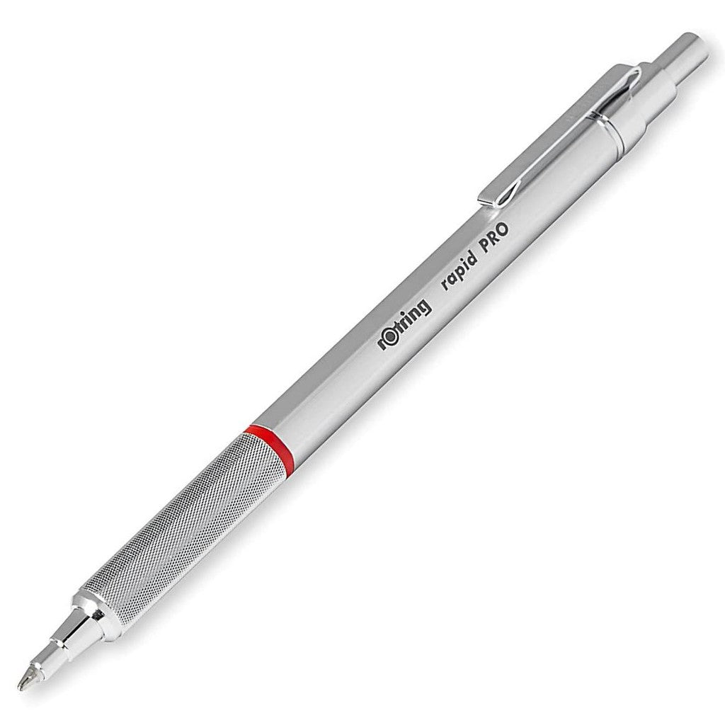 rOtring Rapid Pro Full Metal Drafting Pencil (0.5, 0.7, 2.0 mm) Ballpoint Pen (1.0mm) Black/Silver RapidPro rotring