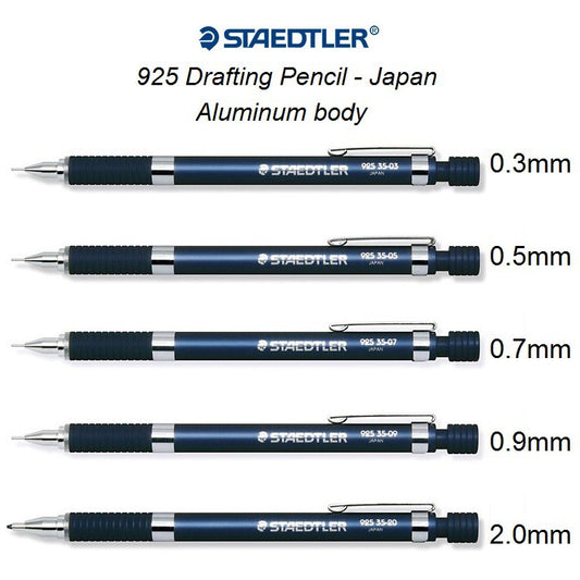 Staedtler 925 -35 Drafting Mechanical Pencil Metal Body(0.3, 0.5, 0.7, 0.9, 2.0)