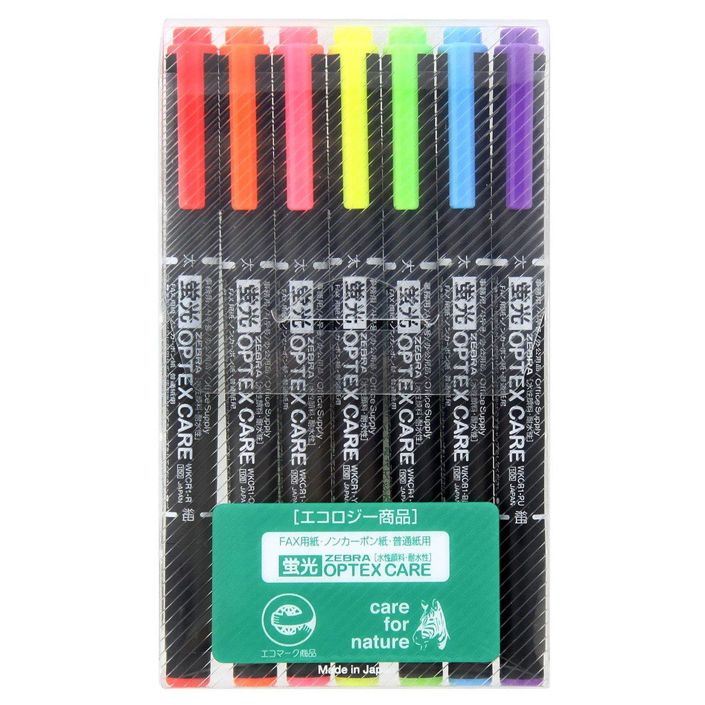 Zebra Highlighter Optex Care - Japan Edition Water Proof Light Resistant Double Sided Bight