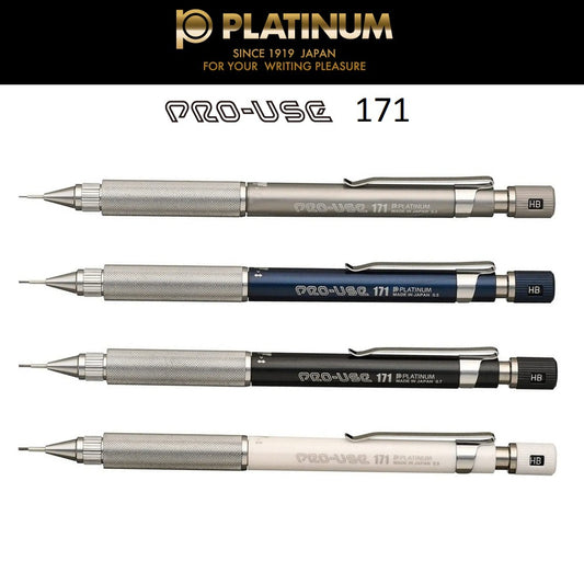 Platinum Pro-Use 171 Drafting Pencil Metal Grip Professional Mechanical Pencil (0.3mm 0.5mm 0.7mm 0.9mm)