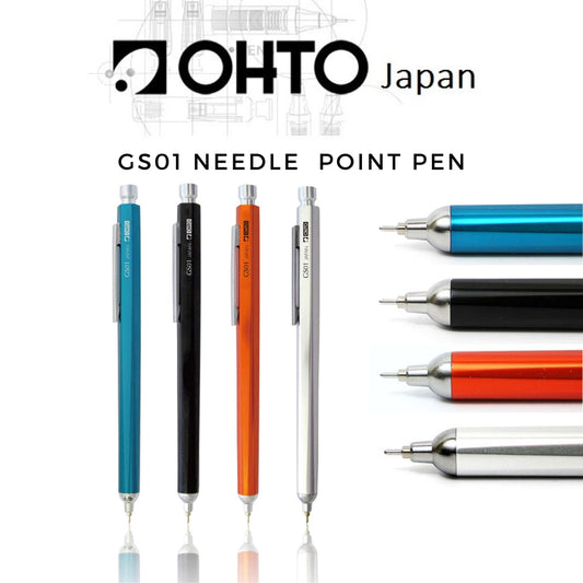 OHTO GS01 (Horizon) Needle Point Ballpoint Pen - Aluminum Body