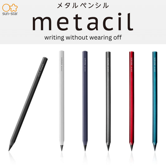 Metacil Non sharpening Metal Pencil (Metal Body) for Artist Drawing, Sketching SUN-STAR Stylish Japan premium