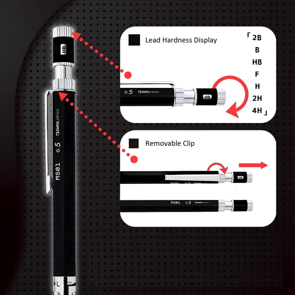 Ohto Conception Mechanical Pencil 0.5 mm | MS01 Professional Drafting Super Pencil Japan Premium