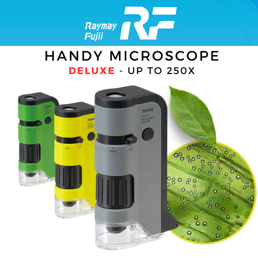 Raymay Fujii Handheld Microscope RXT300M Handy Portable Science Student DX Deluxe