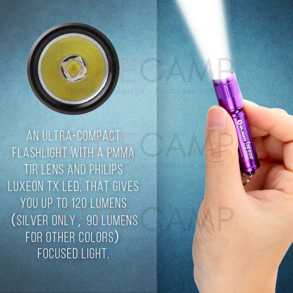 Olight i3E EOS LED Keychain Mono Output Flashlight Torchlight Camping Hiking Compact Torch Flash