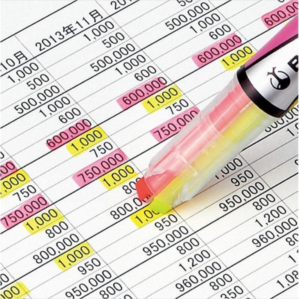 Kokuyo Beetle Tip Dual Color Highlighter Marker Set PML313 (Soft Color)