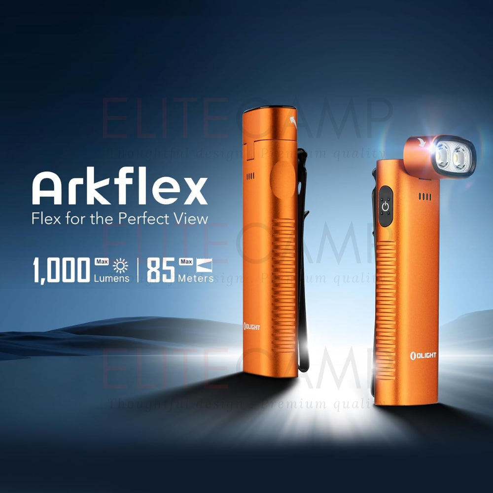 Olight Arkflex 90 Degree Rotating Head EDC Flashlight 1000 Lumens 85 Meters