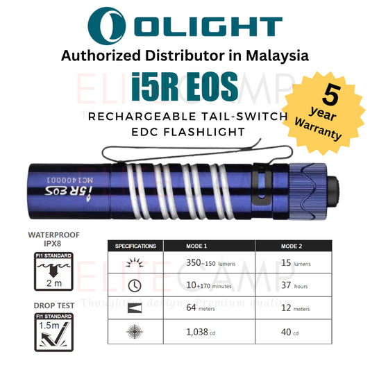 Olight i5R EOS Rechargeable Tail-switch EDC Flashlight Camping Hiking Torchlight Small Portable