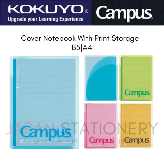 Kokuyo Campus Cover Notebook (with print storage pocket)