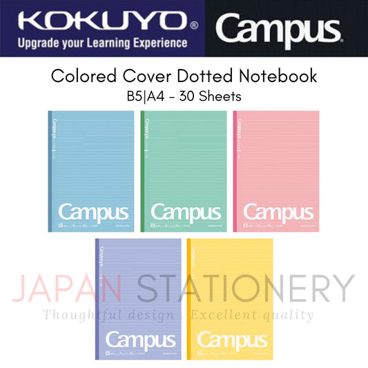 KOKUYO Campus Notebook Color Cover with Dots, Ruled Width 7mm ノ-3CAT-B ノ-203CATN-B ノ-3CBT-B