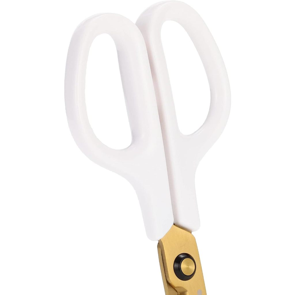 Plus Kitchen Scissors Micro-serrated Titanium Coated blades cut packages ingredients Fitcut Curve