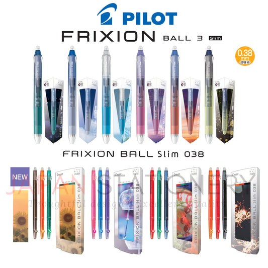 Limited Edition Pilot Frixion Ball3 Slim Tri-color Pen Erasable 0.38mm