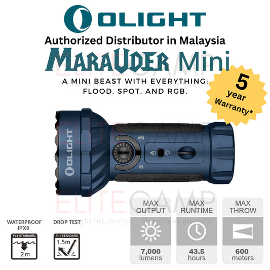Olight Marauder Mini Search and Rescue Camping Hiking Emergency Flashlight Waterproof Torchlight Compact Torch Flash