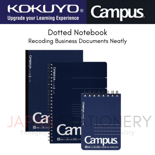 Kokuyo Campus Notebook Dottted B Ruled B5 A4 A5 A6 40-50 Sheets ノ-105BT-DB ノ-5BT-DB ノ-201ATN-DB  ス-T153BT-DB