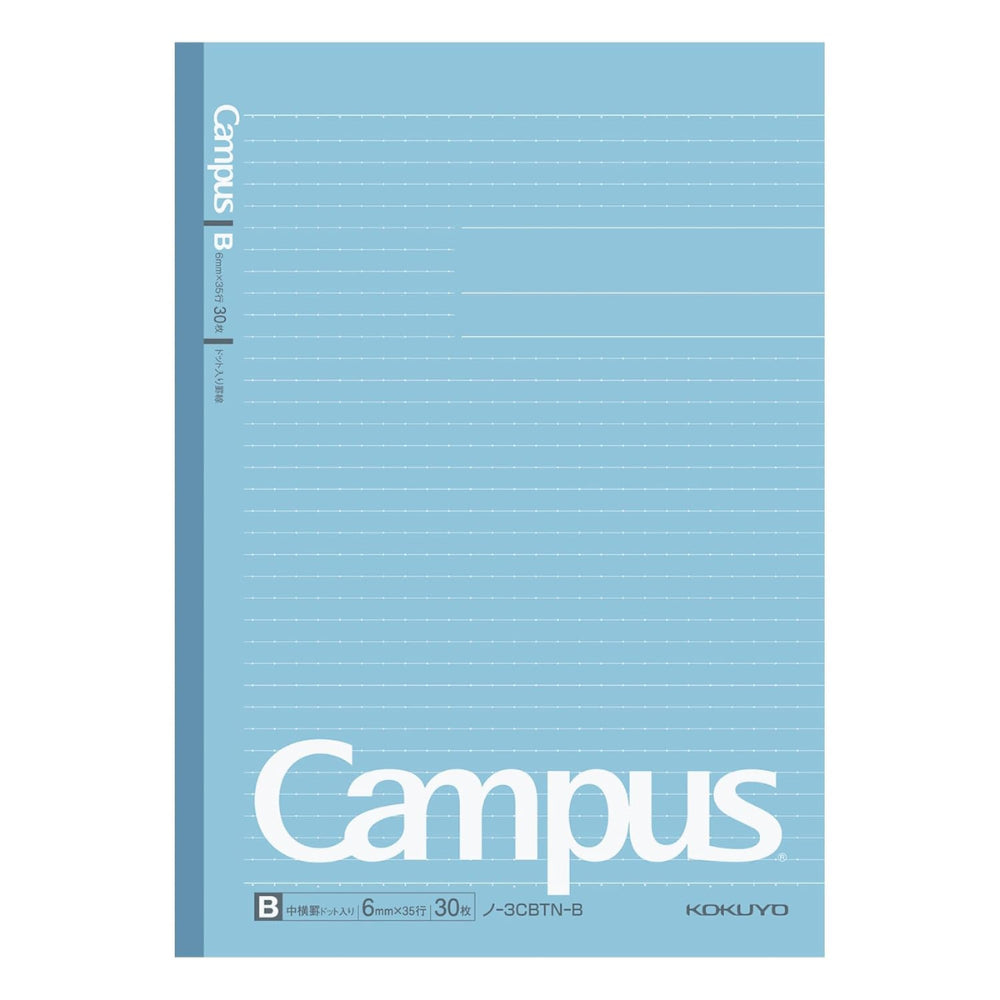 KOKUYO Campus Notebook Color Cover with Dots, Ruled Width 7mm ノ-3CAT-B ノ-203CATN-B ノ-3CBT-B