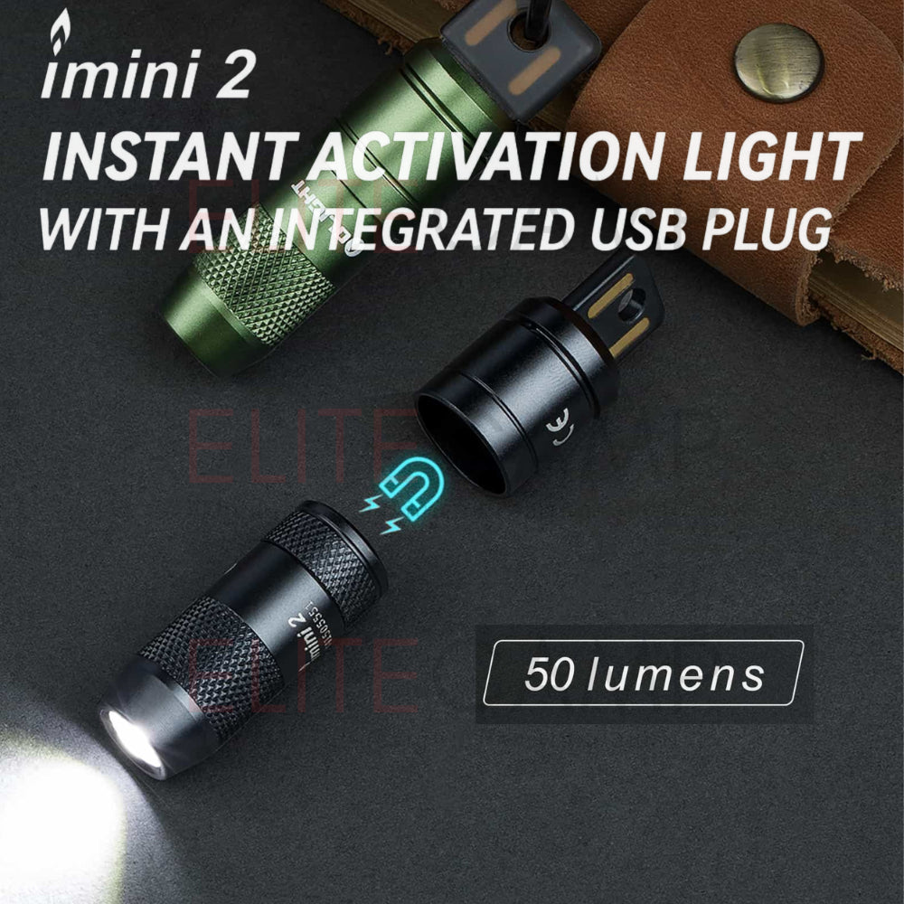 Olight imini 2 Rechargeable Mini Flashlight Instant Activation Camping Hiking Torchlight Small Portable