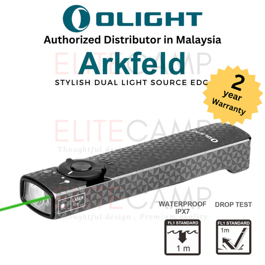Olight Arkfeld Green Laser & White Light Dual Slim Flashlight Waterproof Torchlight Camping Hiking Compact Torch Flash