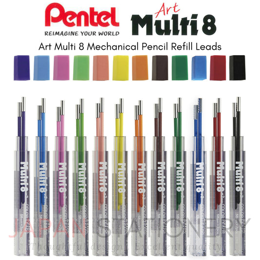 Pentel Art Multi 8 Mechanical Pencil Refill Leads 0.2mm CH2-A CH2-B CH2-C CH2-D CH2-E CH2-F CH2-G CH2-H CH2-K CH2-P