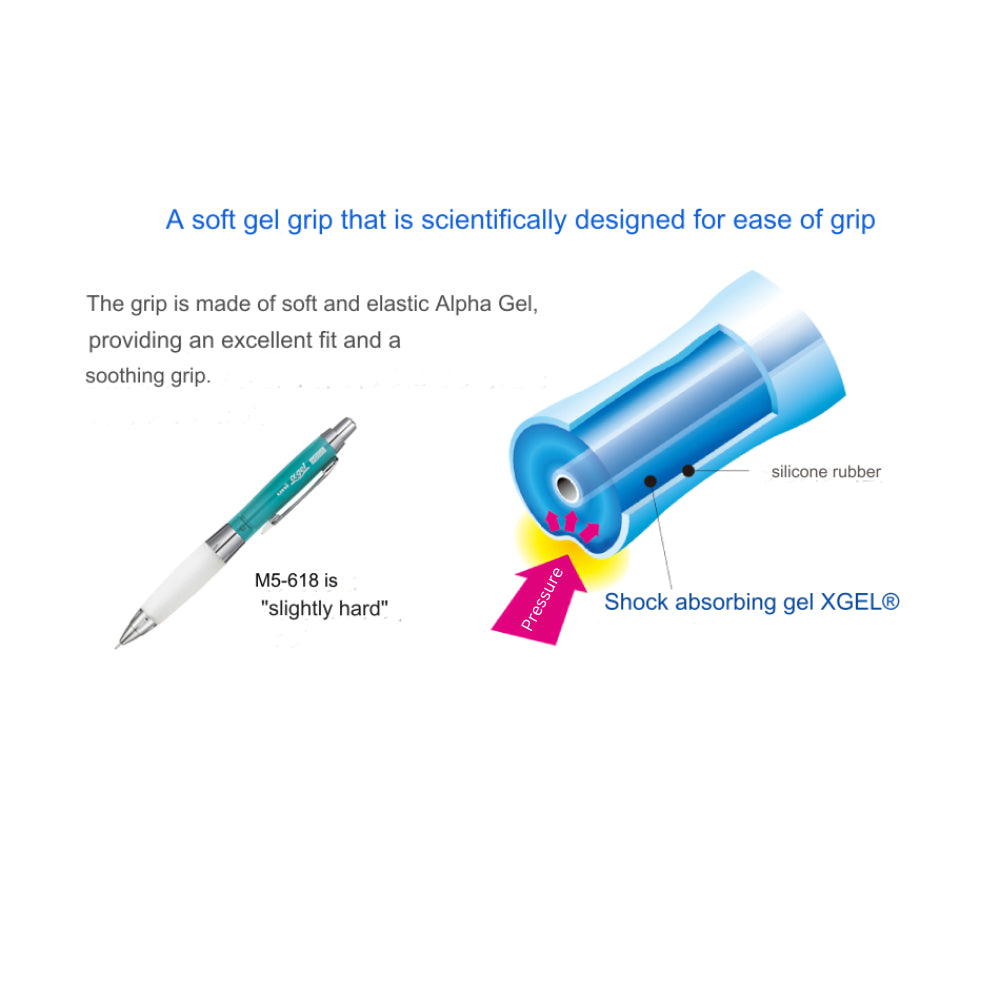 Mitsubishi Uni Alpha-Gel Shaka Soft Mechanical Pencil 0.5mm M5-619GG 1P