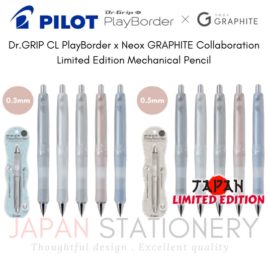 Pilot Dr.GRIP CL PlayBorder x Neox GRAPHITE Collaboration Limited Edition Mechanical Pencil 0.3/0.5mm HDGCL5GC25-GY -W