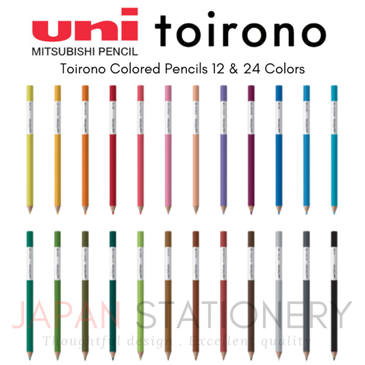 Uni Mitsubishi Toirono Colored Pencils 12 & 24 Colors TR12C TR24C